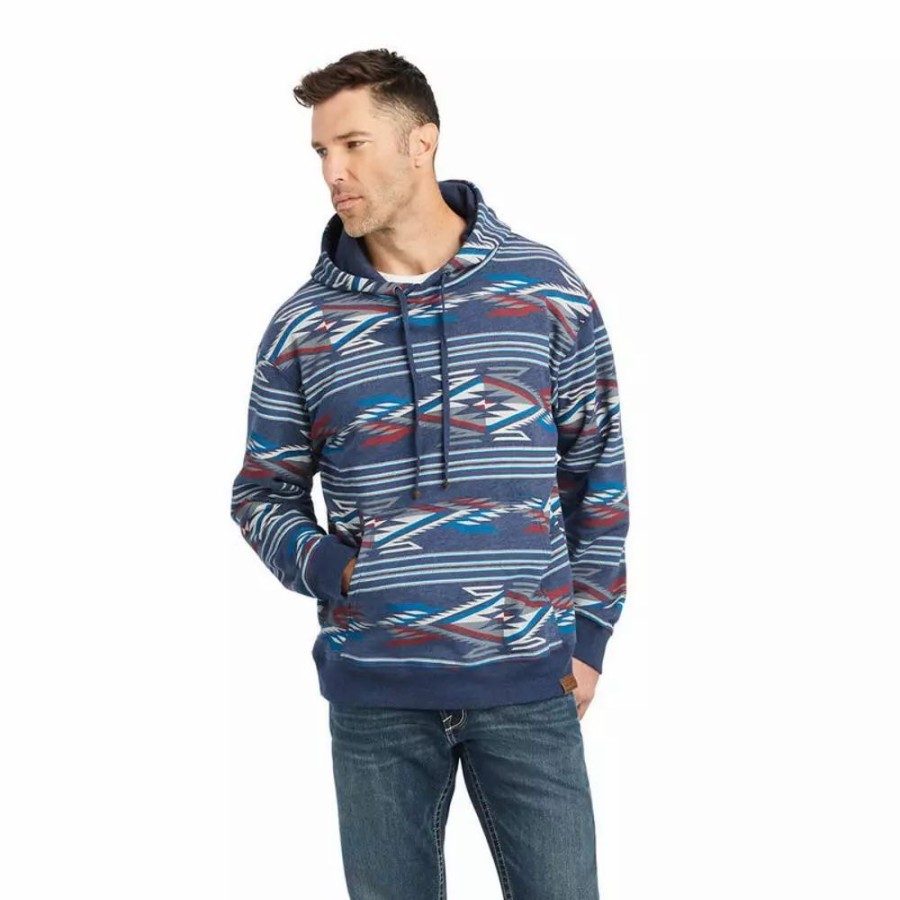 Men * | Ariat Men'S All-Over Print Chimayo Hoodie