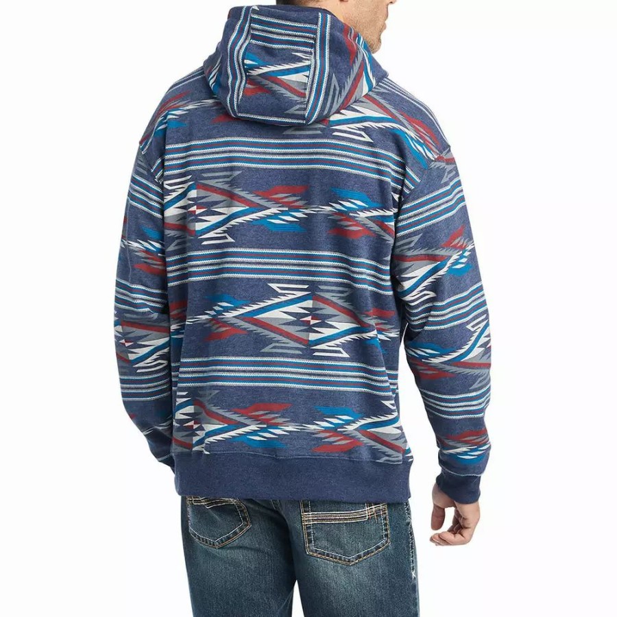 Men * | Ariat Men'S All-Over Print Chimayo Hoodie