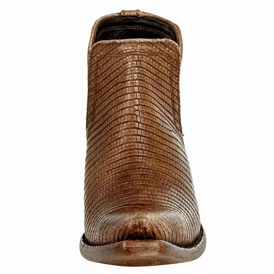 Women * | Ariat Women'S Naturally Distressed Brown Dixon Lizard Western Boot