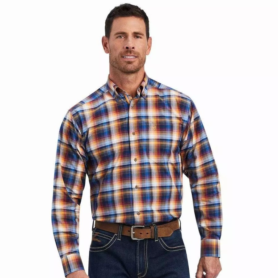 Men * | Ariat Men'S Pro Series Nigel Stretch Classic Fit Shirt