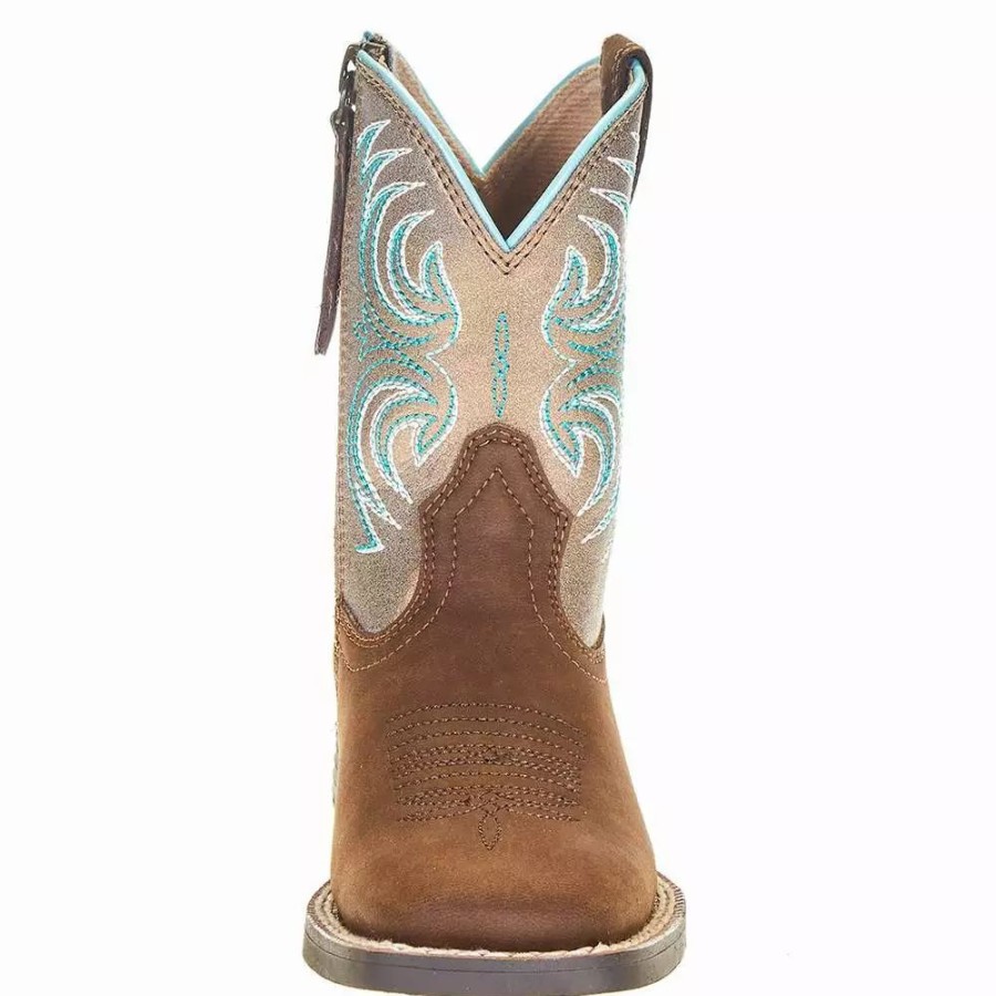 Kids * | Ariat Childrens Metallic Bronze Cowboy Boot