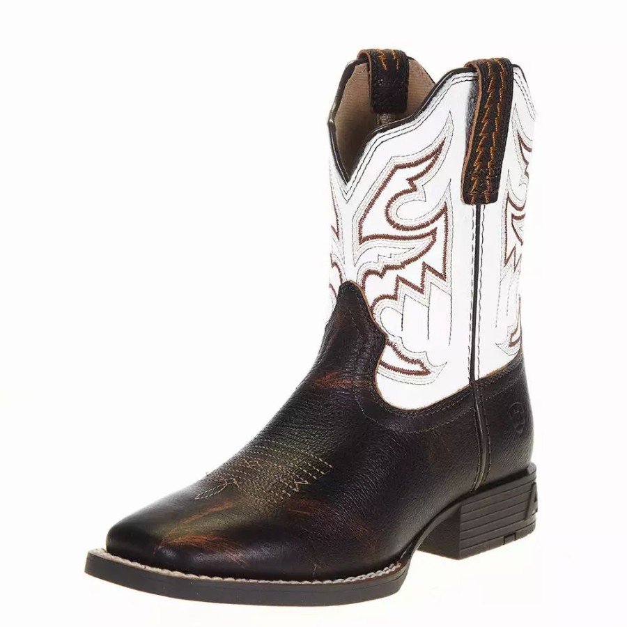 Kids * | Youth Ariat Sorting Pen Marbled Mahogany Cowboy Boot