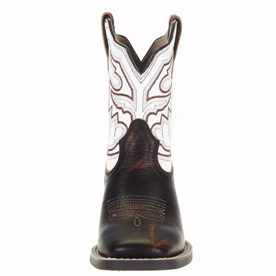 Kids * | Youth Ariat Sorting Pen Marbled Mahogany Cowboy Boot