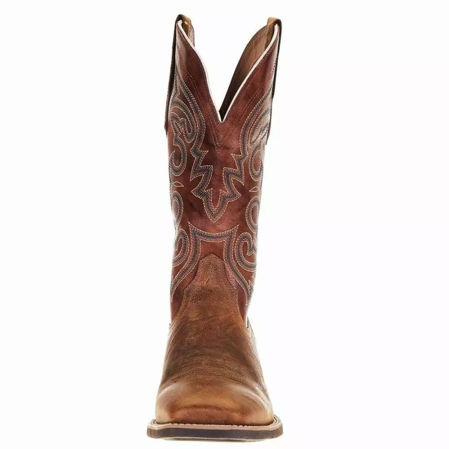 Men * | Ariat Men'S Everlite Go Getter Sorrel Crunch 13In. Blush Red Top Square Toe Boot