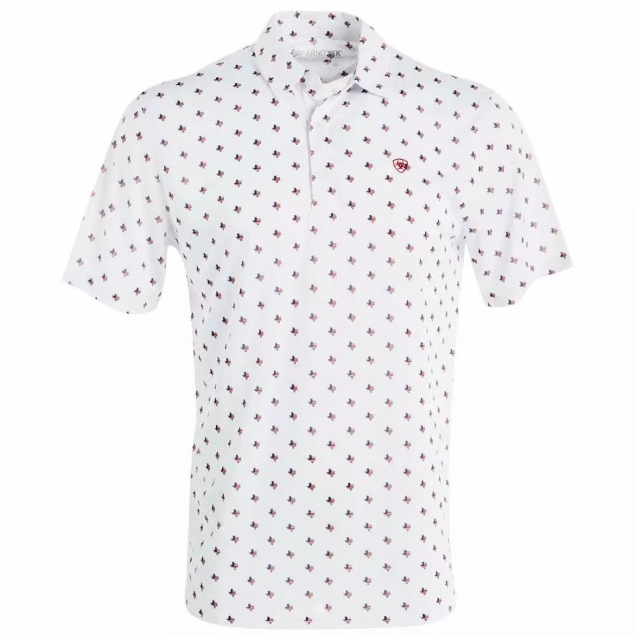 Men * | Ariat Men'S All Over Print Polo