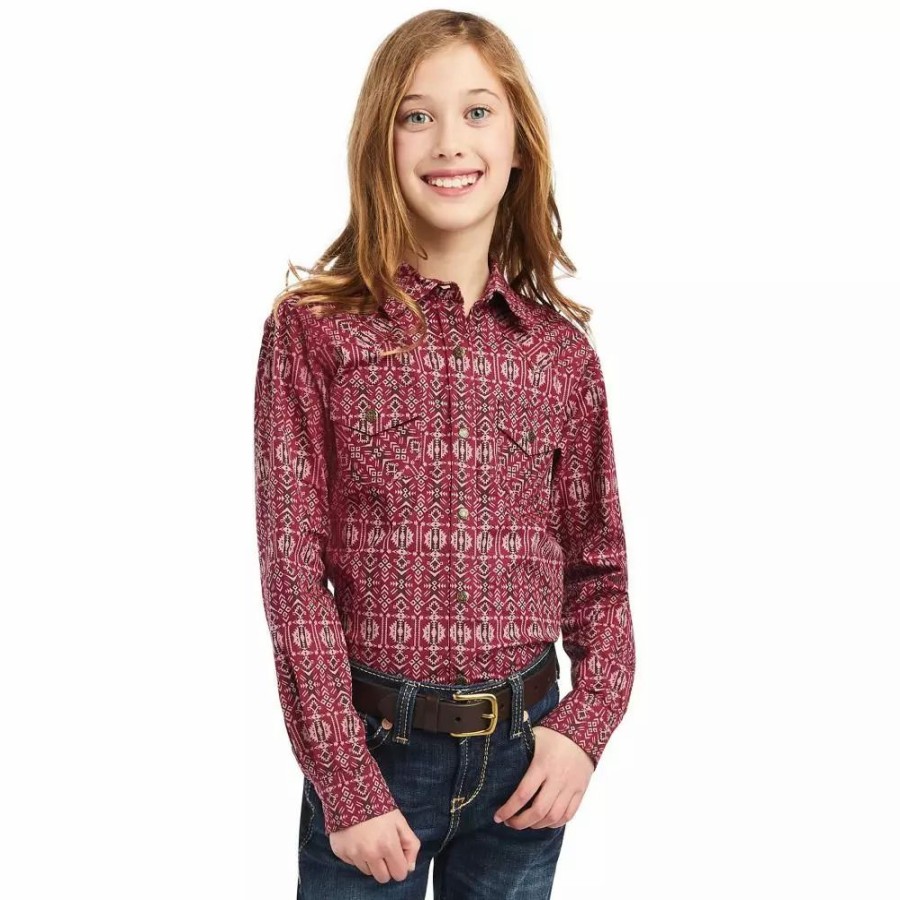 Kids * | Girl'S Ariat Real Alma Shirt