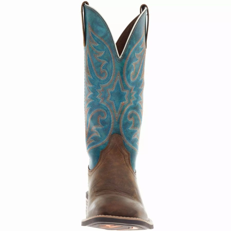 Men * | Ariat Men'S Ricochet Aged Tan Mystic Teal Square Toe