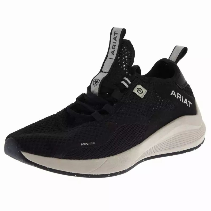 Women * | Ariat Women'S Ignite Eco Black Tennis Shoe