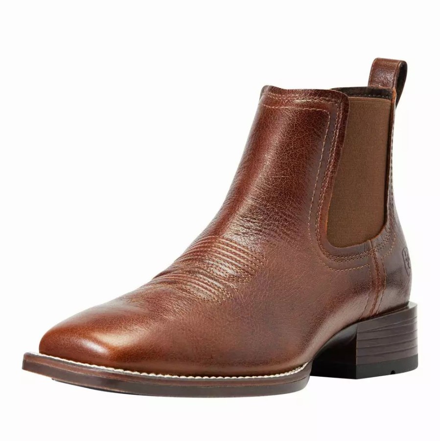 Men * | Ariat Men`S Booker Ultra Royal Brown Slip On Shoe