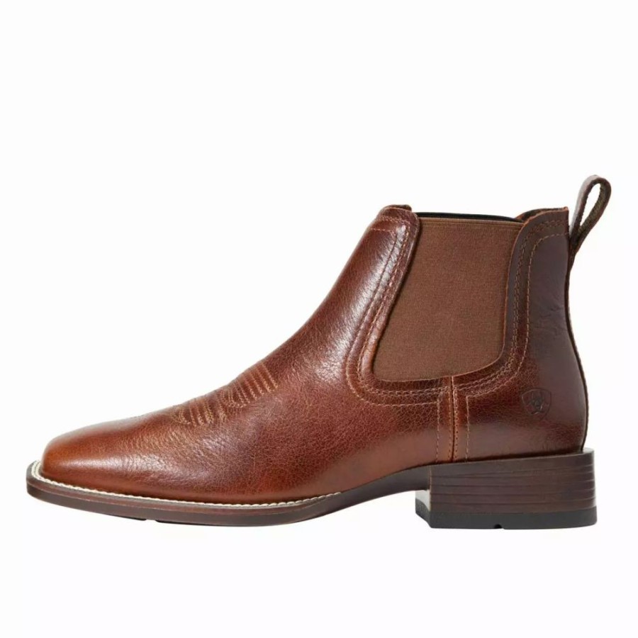 Men * | Ariat Men`S Booker Ultra Royal Brown Slip On Shoe