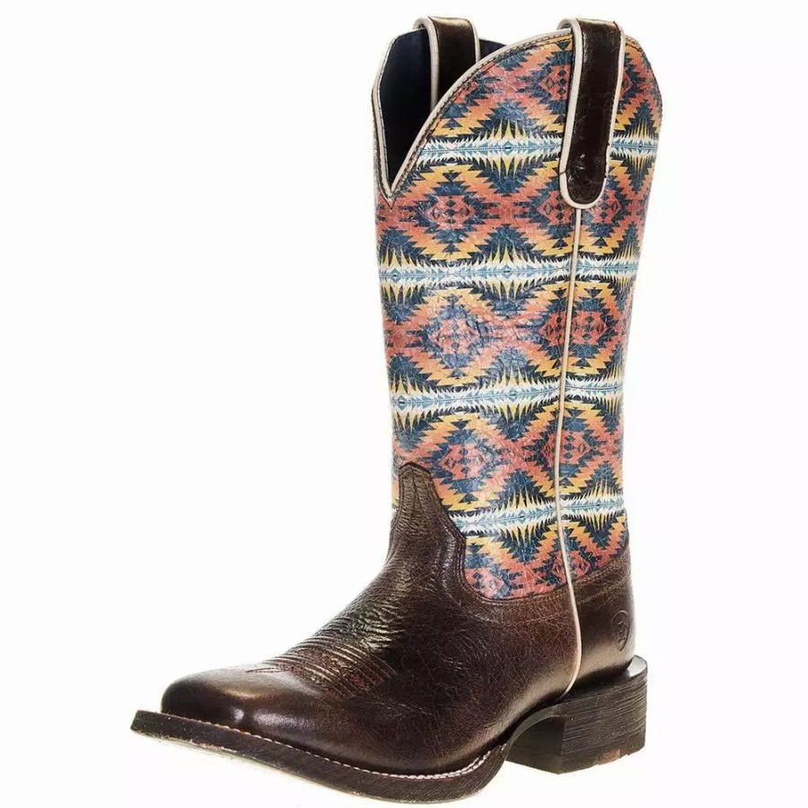 Women * | Ariat Women'S Pendleton Circuit Savanna Crackled Cafe Cowgirl Boot