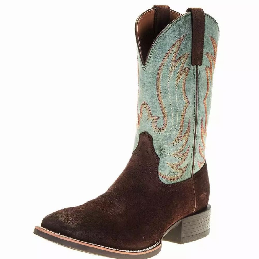 Men * | Ariat Men'S Sport Cason Mahogany Suede 11In. Creek Water Top Boot