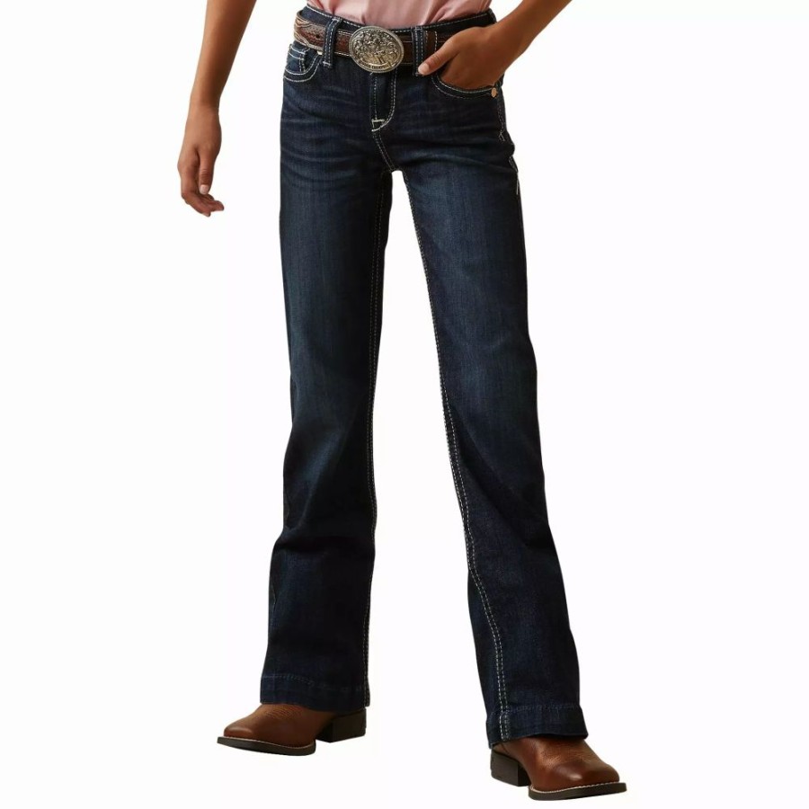 Kids * | Ariat Girls R.E.A.L. Ryki Wide Leg Jean