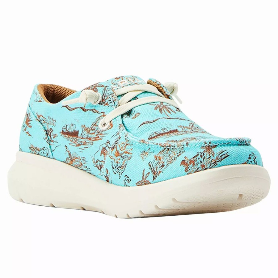 Women * | Ariat Women'S Turquoise Western Aloha Paniolo Hilo Casual