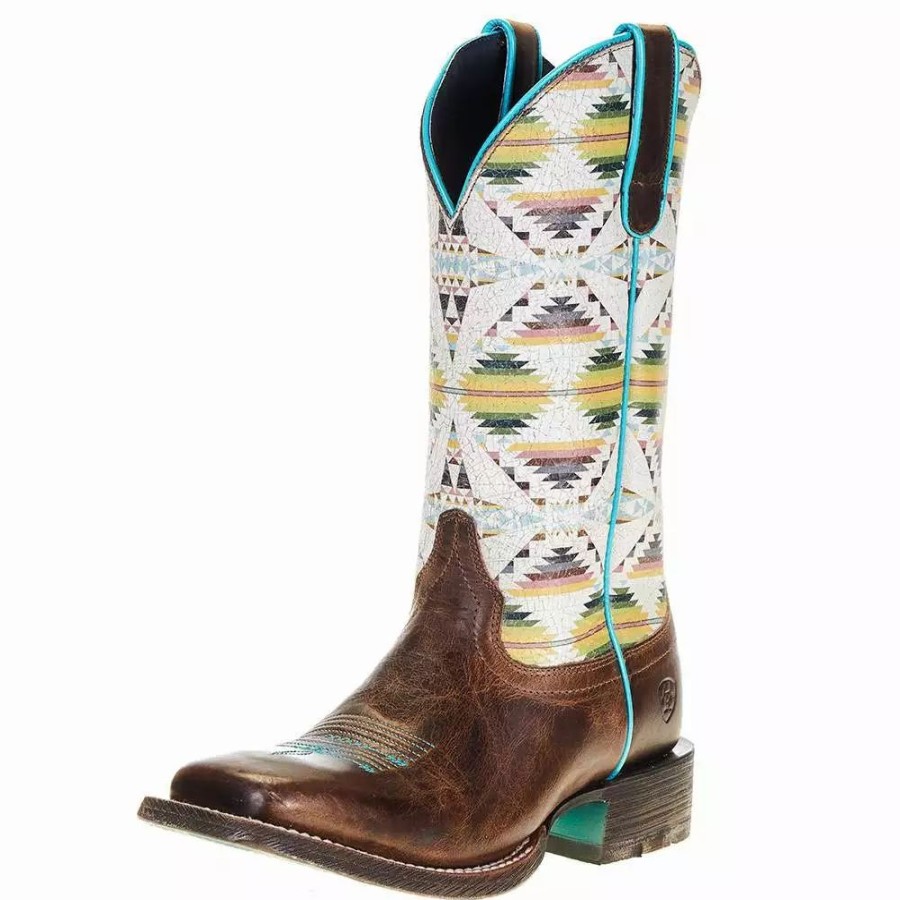 Women * | Ariat Women'S Pendleton Circuit Savanna Amber Brown Cowgirl Boot