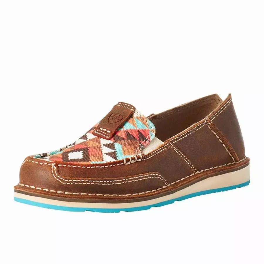 Women * | Ariat Womens Brown Multi Geo Print Cruiser Casual