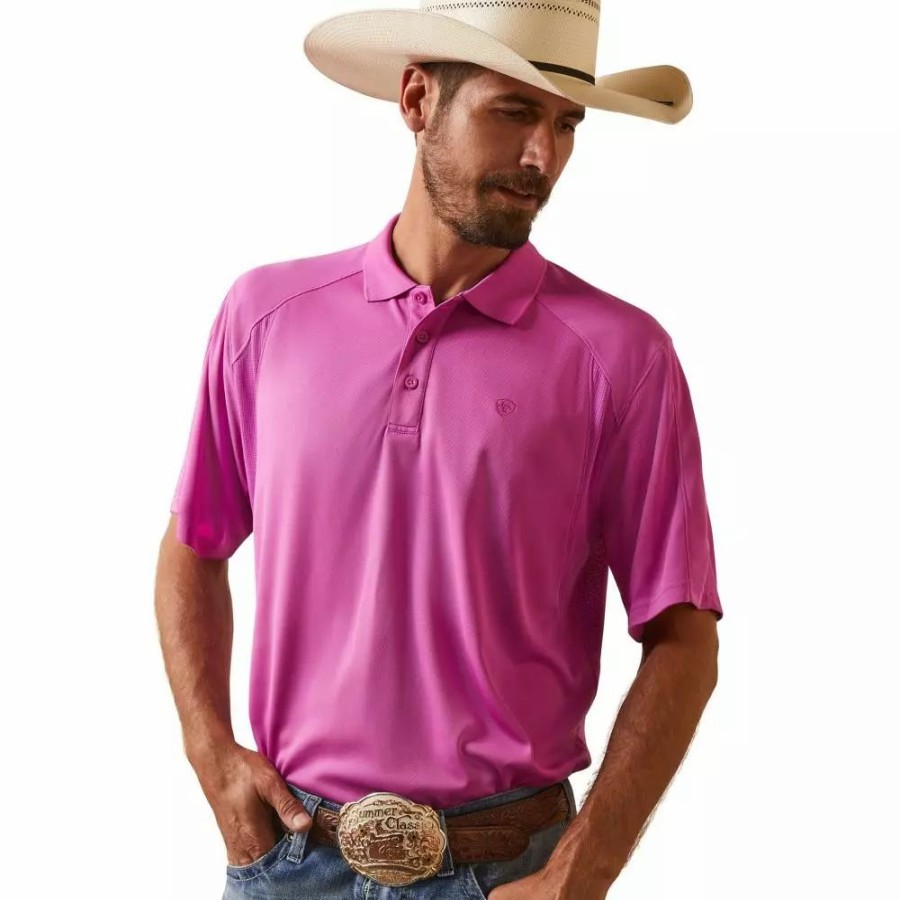 Men * | Ariat Men'S Orchid Ac Polo