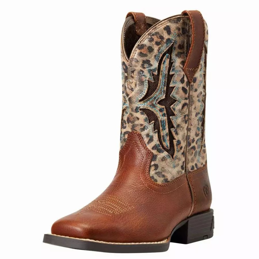 Kids * | Ariat Child/Youth Venttek Metallic Leopard Boot