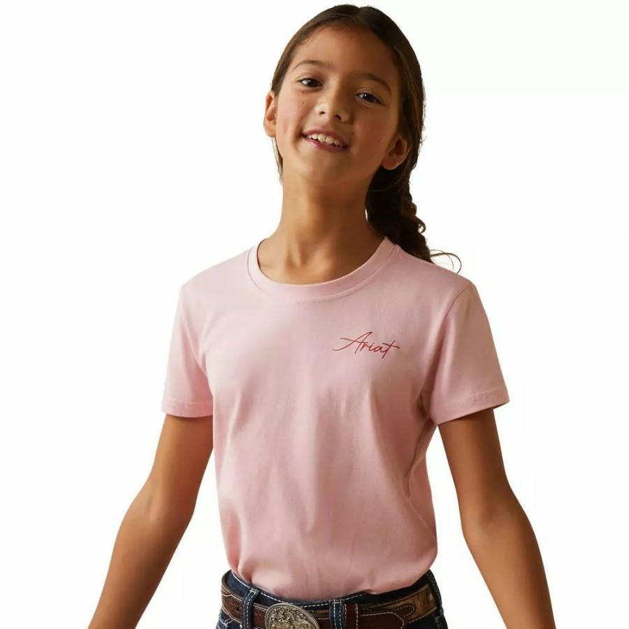 Kids * | Ariat Girl'S Real Cool Cow Tee