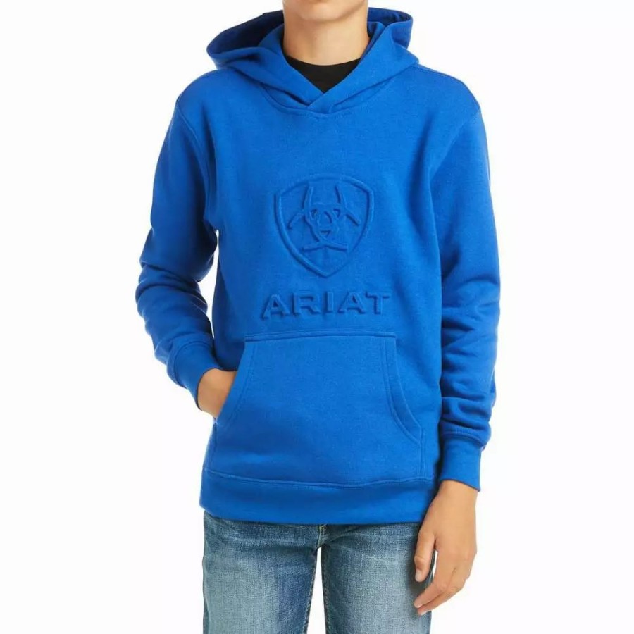 Kids * | Ariat Boy'S Cobalt Hooded Sweatshirt