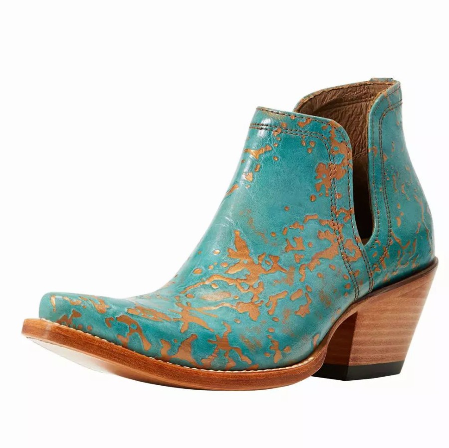 Women * | Ariat Women'S Dixon Turquoise Patina Western Boot