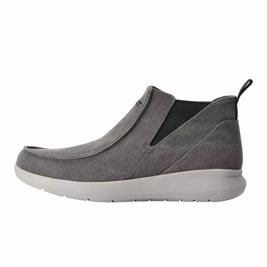 Men * | Ariat Hilo Midway Gray Canvas Casuals