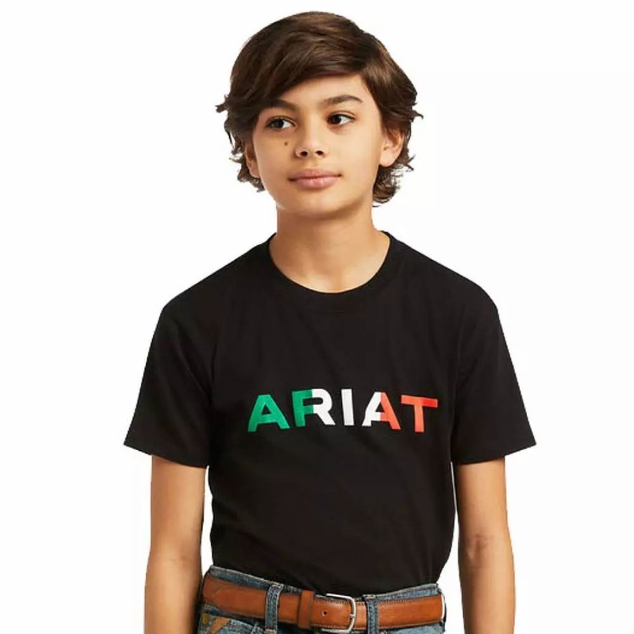 Kids * | Ariat Kids Viva Mexi Short Sleeve Black T-Shirt