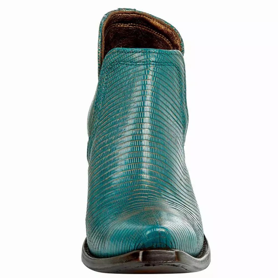 Women * | Ariat Women'S Turquoise Metallic Lizard Dixon Western Boot