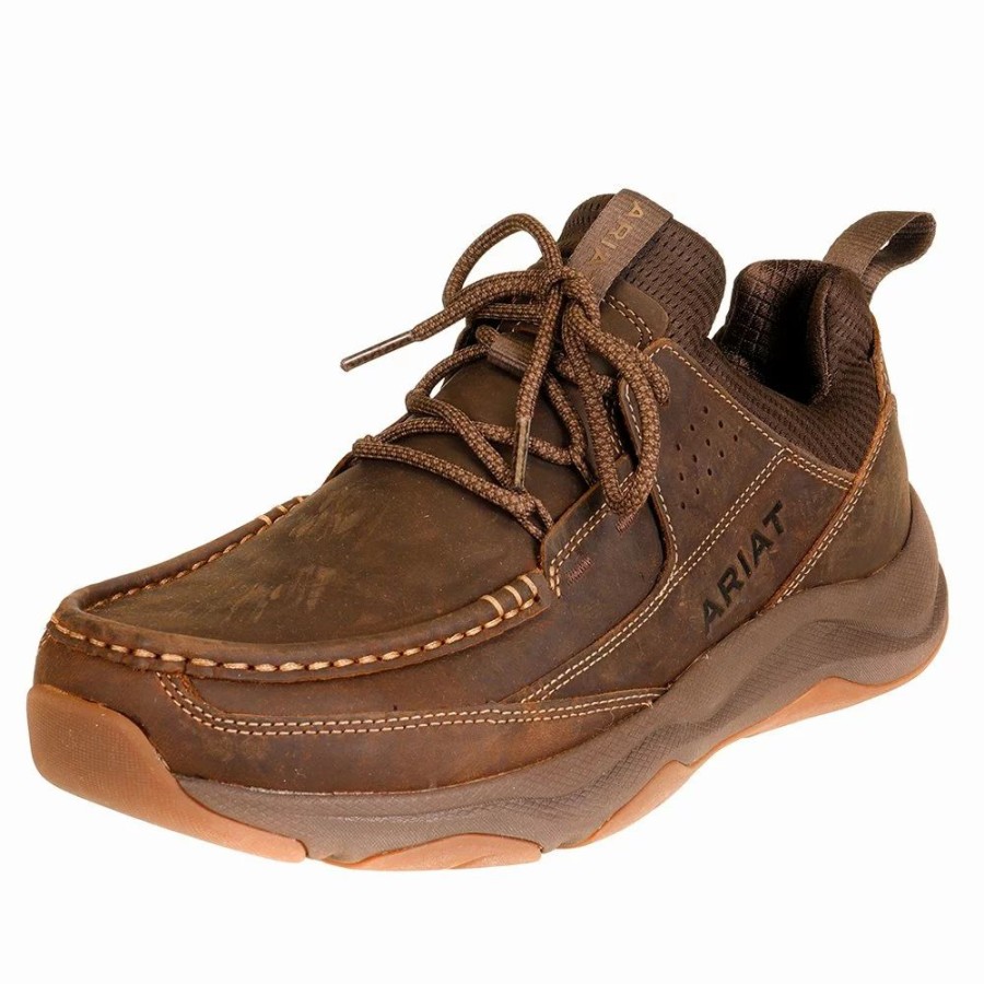 Men * | Ariat Men'S Dozer Distressed Tan Lace Up Casual Shoe