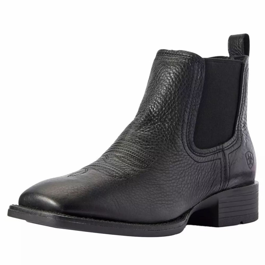 Men * | Ariat Men'S Booker Ultra Black Square Toe Boot