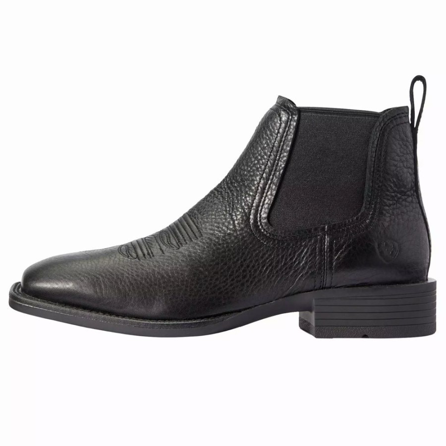 Men * | Ariat Men'S Booker Ultra Black Square Toe Boot