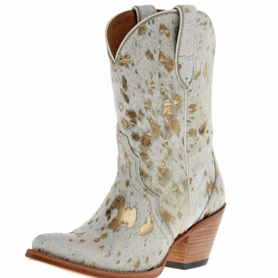 Women * | Ariat Women'S Bandida White Metallic Hair On Bootie