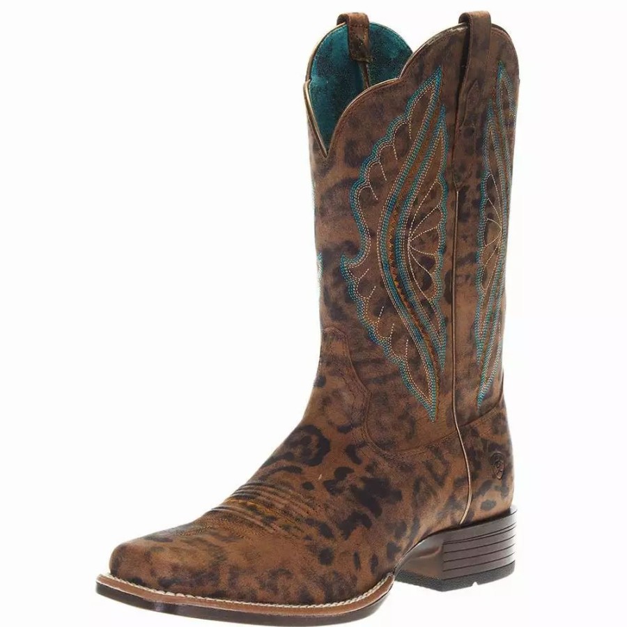 Women * | Ariat Women`S Primetime Brown Faded Leopard Boot