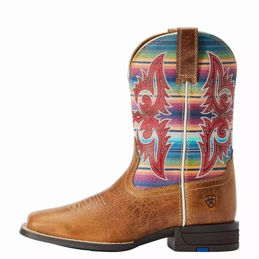 Kids * | Ariat Youth Tan Lonestar Ridge Serape Cowgirl Boot