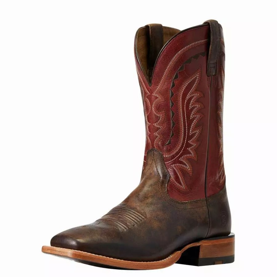 Men * | Ariat Men`S Parada Maple 11` Barn Red Top Square Toe Boot