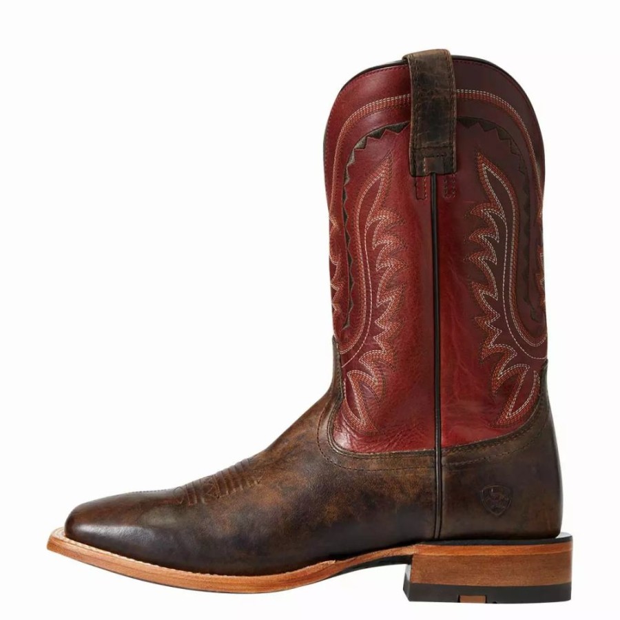 Men * | Ariat Men`S Parada Maple 11` Barn Red Top Square Toe Boot