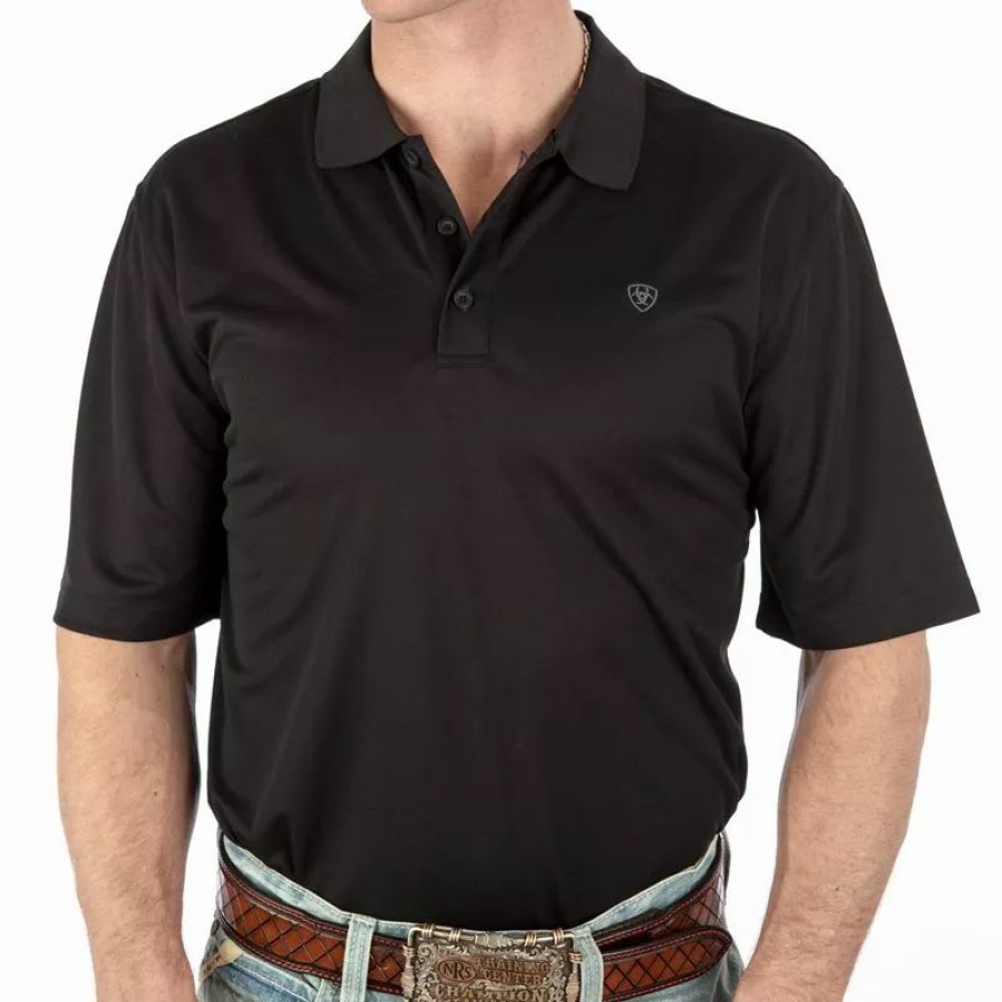 Men * | Ariat Men'S Black Short Sleeve Shirt