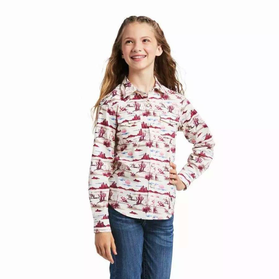 Kids * | Ariat Girls Real Yuma Shirt