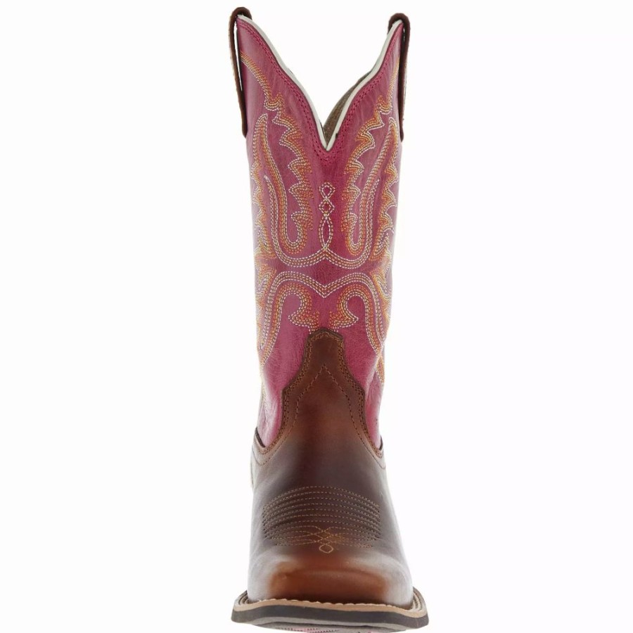 Women * | Ariat Women'S Olena Vintage Caramel 11In. Berry Rogue Square Toe Boot