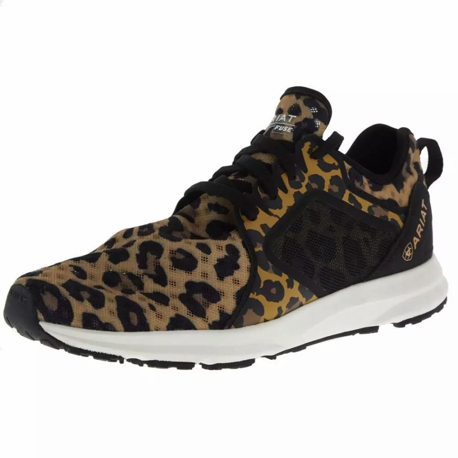 Women * | Ariat Women'S Leopard Print Fuse Tennis Shoe