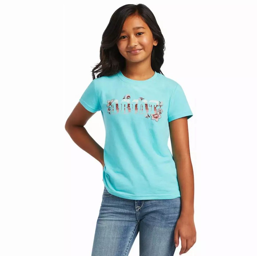 Kids * | Ariat Girl'S Real Cactus Tee