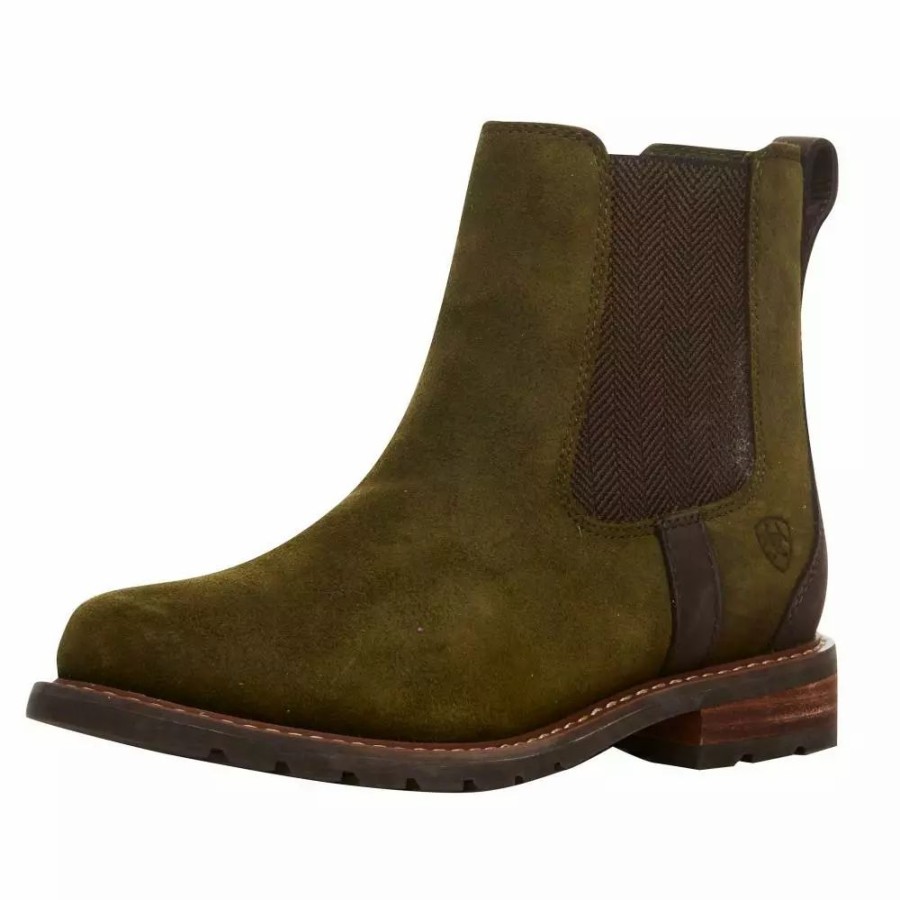 Women * | Ariat Women'S Wexford Waterproof Olive Slip On