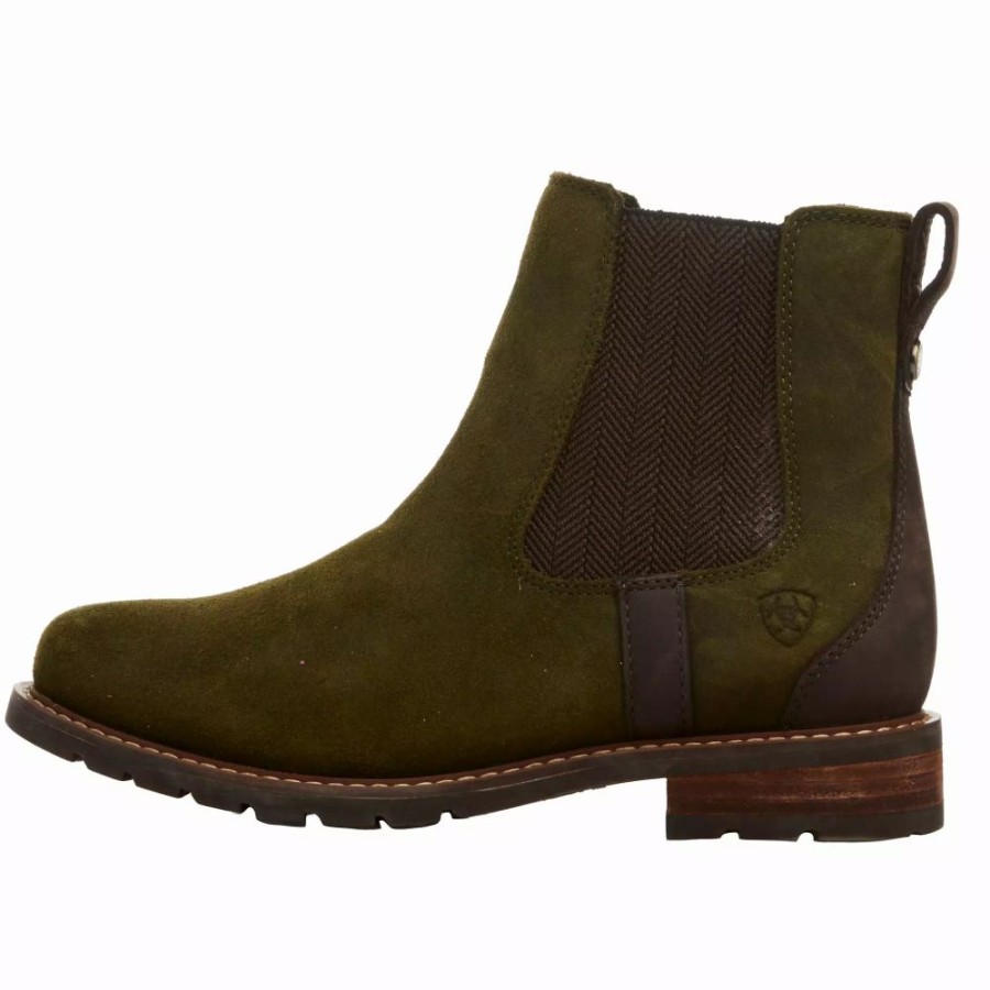 Women * | Ariat Women'S Wexford Waterproof Olive Slip On