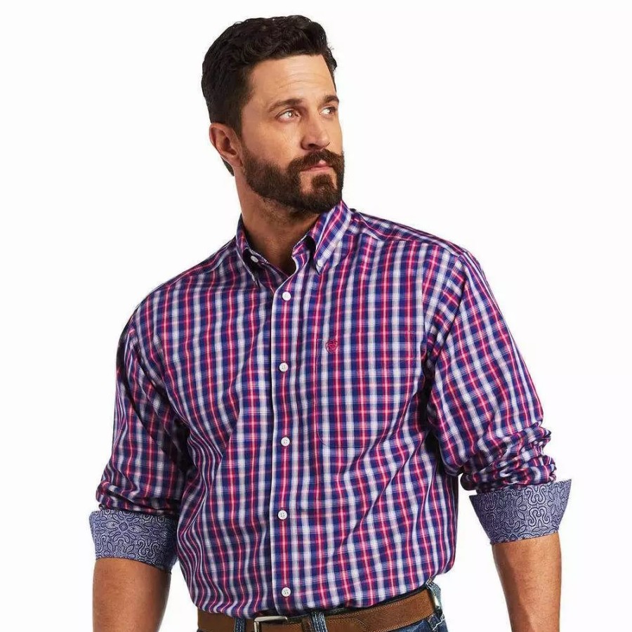 Men * | Ariat Men'S Wrinkle Free Siddharth Classic Fit Shirt