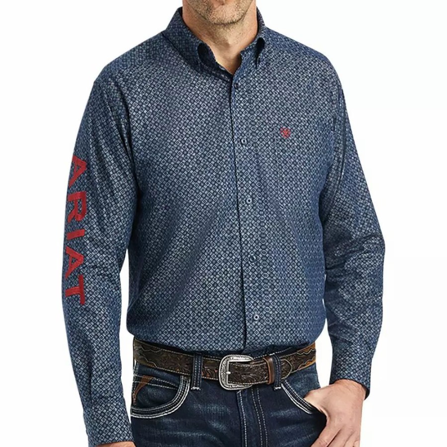 Men * | Ariat Men'S Team Logo Classic Fit Shirt