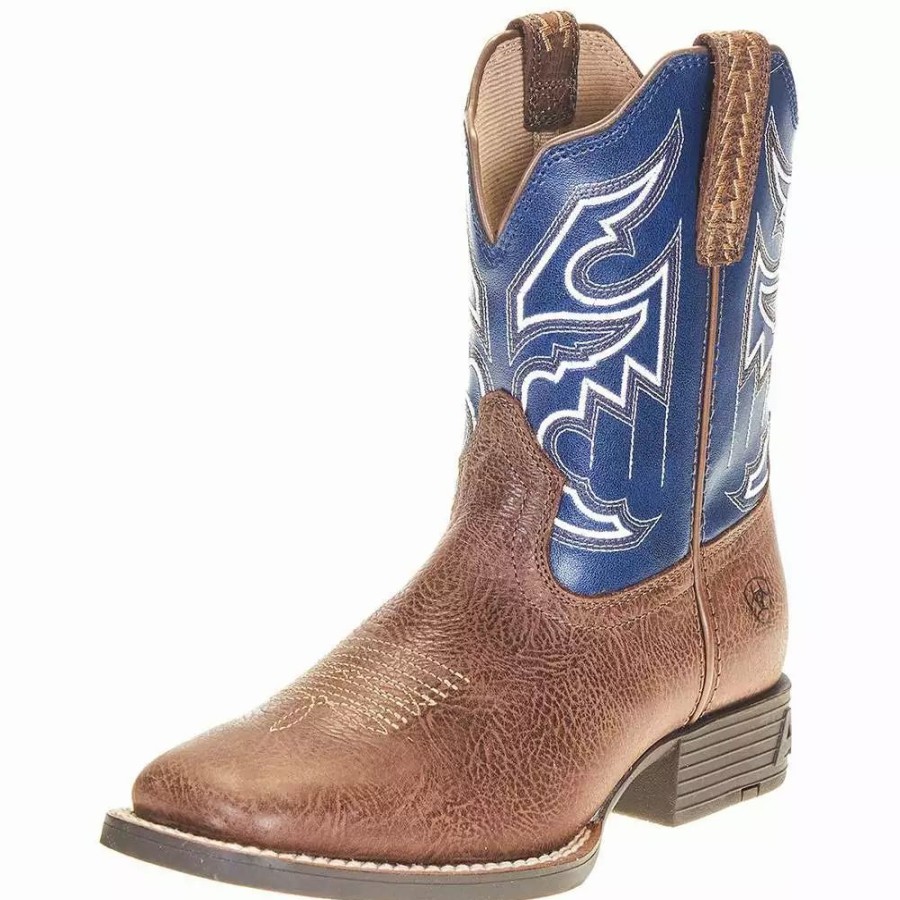 Kids * | Childrens Ariat Blue Sorting Pen Cowboy Boot