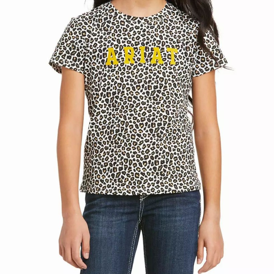 Kids * | Girls Ariat Real Wild Logo Tee