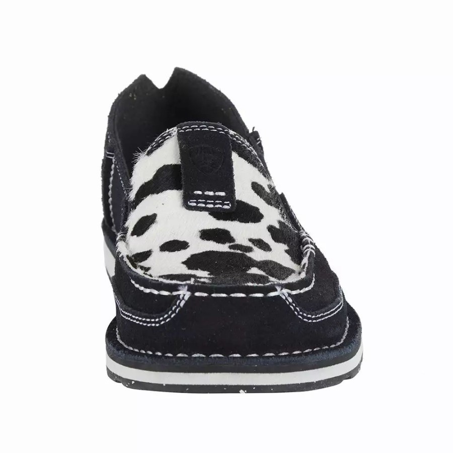 Women * | Ariat Women'S Black And White Suede Cruiser