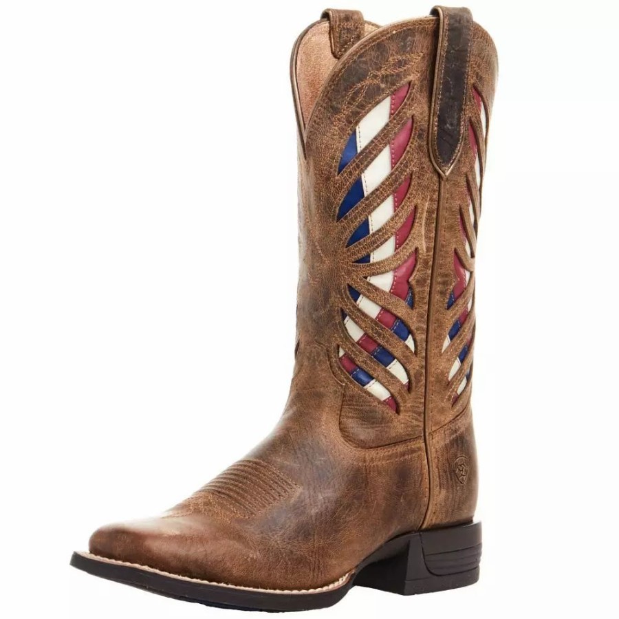 Women * | Ariat Women'S Longview Burlap 11 In Top Boot