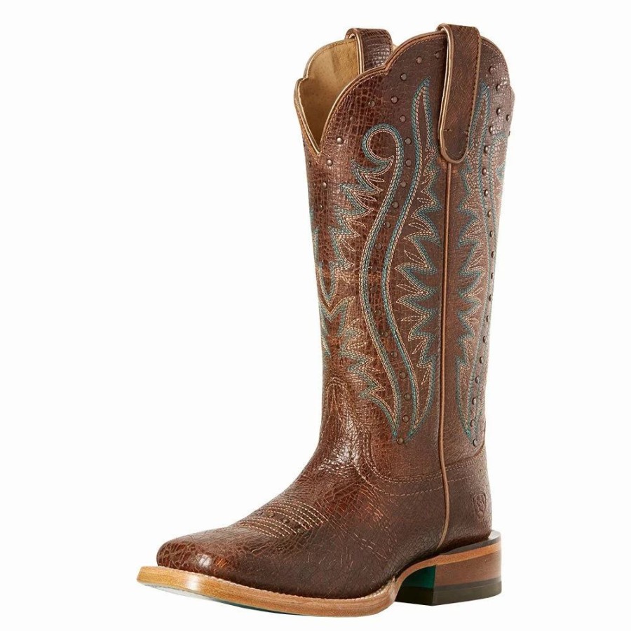 Women * | Ariat Women'S Adobe Crackle Montage Cowgirl Boots